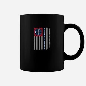 82nd Airborne Veteran Paratrooper American Flag T-shirt Coffee Mug - Seseable