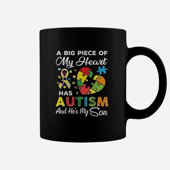 A Big Piece Of My Heart Has And He Is My Son Coffee Mug - Seseable