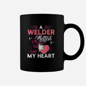 A Welder Melted My Heart Funny Gift For Wife Girlfriend Coffee Mug - Seseable