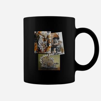 Abstrakte Tiermotive Herren Tassen in Collagendruck, Künstlerisches Design Tee - Seseable