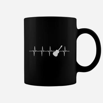 Acoustic Guitar Heartbeat Gift For Guitarists Coffee Mug - Seseable