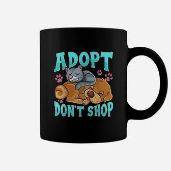 Adopt Do Not Shop Cat And Dogs Coffee Mug | Seseable CA