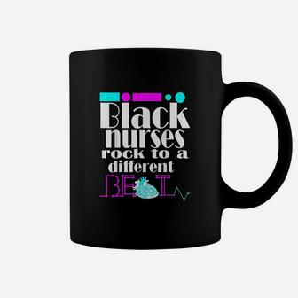 Afro Black Nurse Rock Heartbeat Rn Lpn Nursing Student Gift Coffee Mug - Seseable