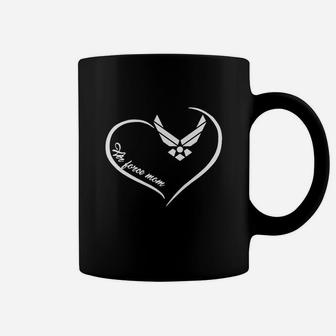 Air Force Mom Heart Shirt Coffee Mug | Seseable CA