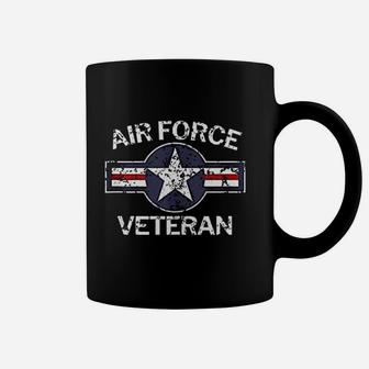 Air Force Veteran With Vintage Roundel Grunge Coffee Mug - Seseable