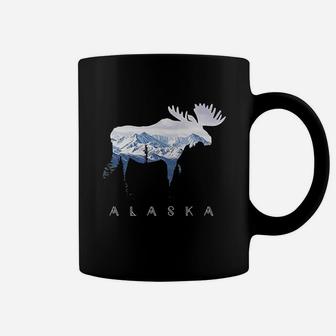 Alaska Day Moose Snowy Mountain Alaskan Tourist Or Resident Coffee Mug - Seseable
