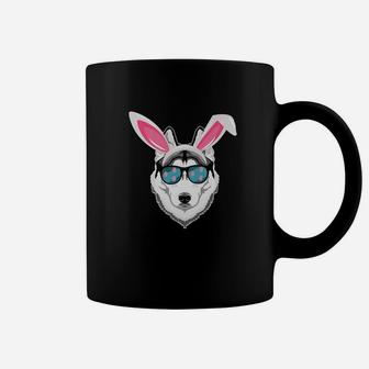 Alaska Dog Cool Sunglass Bunny Hat Happy Easter Day Coffee Mug - Seseable