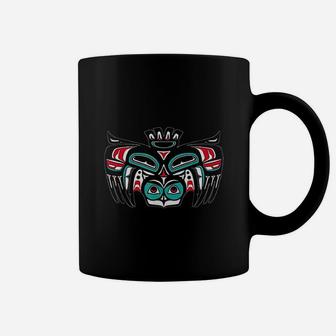 Alaska Native American Indian Tlingit Tribal Owl Spirit Bird Coffee Mug - Seseable