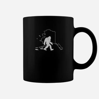Alaska State Pride Vintage Bigfoot Coffee Mug - Seseable