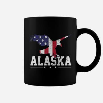 Alaska Usa Flag Vintage Eagle Coffee Mug - Seseable