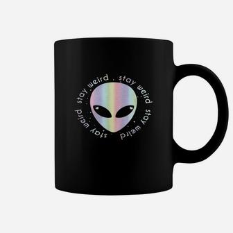 Alien Head Stay Weird T Shirt-holographic Effect Tee Shirt Coffee Mug - Seseable