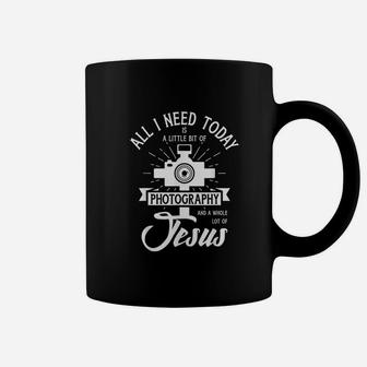 All I Need Is Photography And Jesus Photographer Camera Coffee Mug - Seseable