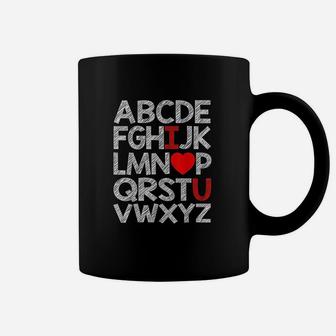 Alphabet Abc I Love You Valentines Day Heart Gifts Coffee Mug - Seseable