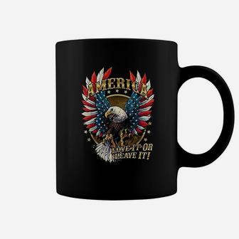 America Love It Or Leave It Patriotic Eagle Coffee Mug - Seseable
