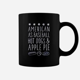 American As Baseball Hot Dogs And Apple Pie Coffee Mug - Seseable