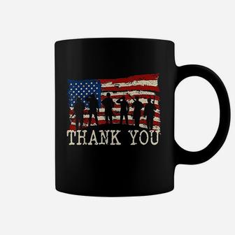 American Flag Thank You Veterans Proud Veteran Coffee Mug - Seseable