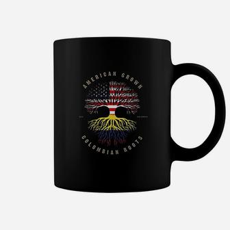 American Grown Colombian Roots Colombia Flag Coffee Mug - Seseable