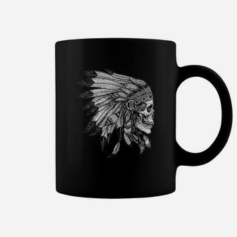 American Motorcycle Skull Native Indian Eagle Chief Vintage Coffee Mug - Seseable