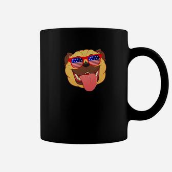 American Pug Dog Usa Sunglasses 4th Of July Patriotic Kids Premium Coffee Mug - Seseable