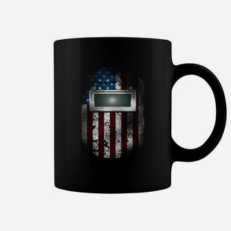 American Welding Hood Shirt Welder Dads Gifts Coffee Mug - Seseable