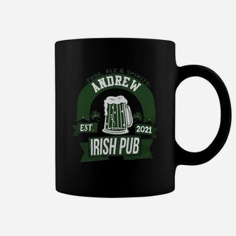 Andrew Irish Pub Food Ale Spirits Established 2021 St Patricks Day Man Beer Lovers Name Gift Coffee Mug - Seseable