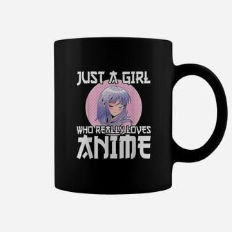 Anime Girl Gift Just A Girl Who Loves Anime Coffee Mug - Seseable
