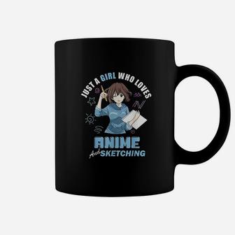 Anime Just A Girl Who Loves Anime And Sketching Coffee Mug | Seseable UK