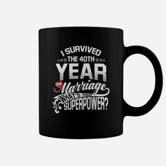 Anniversary Gift 40th 40 Years Wedding Marriage Coffee Mug - Seseable