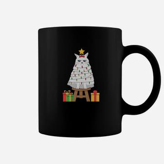 Annoyed Christmas Cat Coffee Mug - Seseable