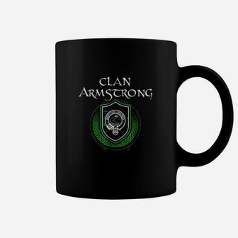 Armstrong Surname Scottish Clan Tartan Crest Badge Coffee Mug - Seseable