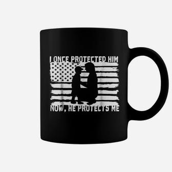 Army Mom I Once Protected Him Now He Protects Me Coffee Mug - Seseable