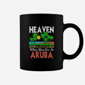 Aruba Souvenir Gift Tropical Tree Palm Beach Aruba Coffee Mug - Seseable