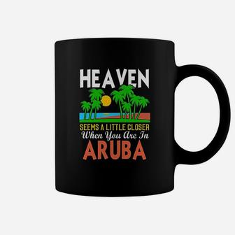 Aruba Souvenir Tropical Tree Palm Beach Aruba Coffee Mug - Seseable