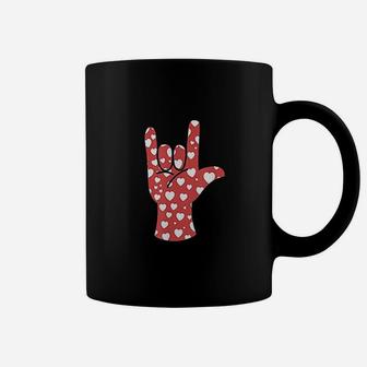 Asl Sign Language Heart I Love You Valentines Day Gift Coffee Mug - Seseable