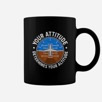 Attitude Altitude Aviation Positive Motivational Message Coffee Mug - Seseable