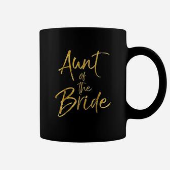 Aunt Of The Bride Cute Gold Matching Bridal Family Coffee Mug | Seseable UK