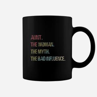 Aunt The Woman Myth Bad Influence For Auntie Coffee Mug - Seseable