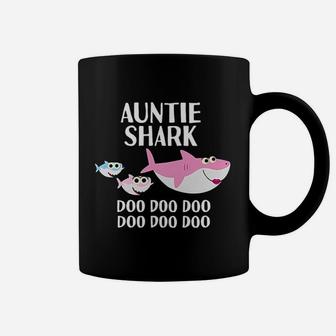 Auntie Shark Doo Doo Aunt Gifts For Day Niece Coffee Mug - Seseable
