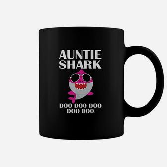 Auntie Shark Doo Doo Mothers Day Auntie Gift Coffee Mug - Seseable