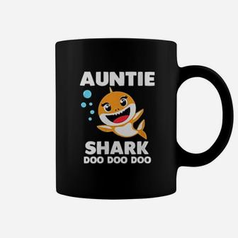 Auntie Shark Doo Doo Uncle Mommy Daddy Coffee Mug - Seseable