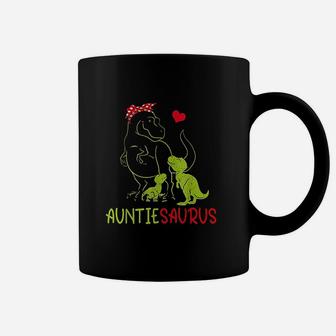 Auntiesaurus T Rex Auntie Saurus Dinosaur Coffee Mug - Seseable