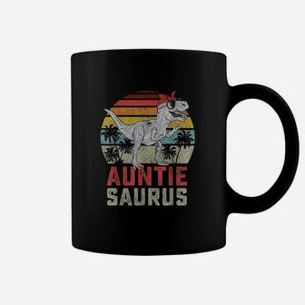 Auntiesaurus T Rex Dinosaur Auntie Saurus Family Matching Coffee Mug - Seseable