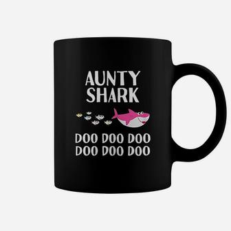 Aunty Shark Doo Doo Gifts For Aunt Mothers Day Coffee Mug - Seseable