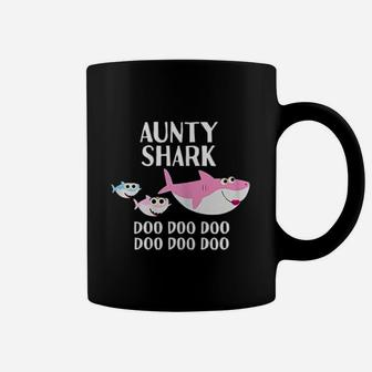 Aunty Shark Doo Doo Mothers Day Gift For Aunt Auntie Coffee Mug - Seseable