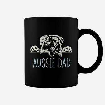 Aussie Dad With Australian Shepherd Dog Coffee Mug - Seseable