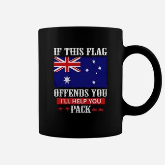Australia Flag Offends You I Help Pack Coffee Mug - Seseable