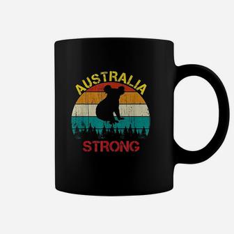 Australia Strong Koala Bear Retro Vintage Distressed Graphic Coffee Mug - Seseable