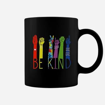 Awareness Be Kind Sign Language Hand Talking Teachers Coffee Mug - Seseable
