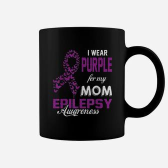 Awareness I Wear Purple For My Mom Family Support Coffee Mug - Seseable