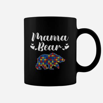 Awareness Mama Bear Puzzle Piece Coffee Mug - Seseable